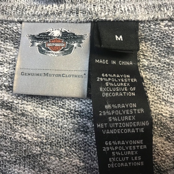 Harley Davidson Gray/Silver Sequined Sweater - Picture 5 of 5